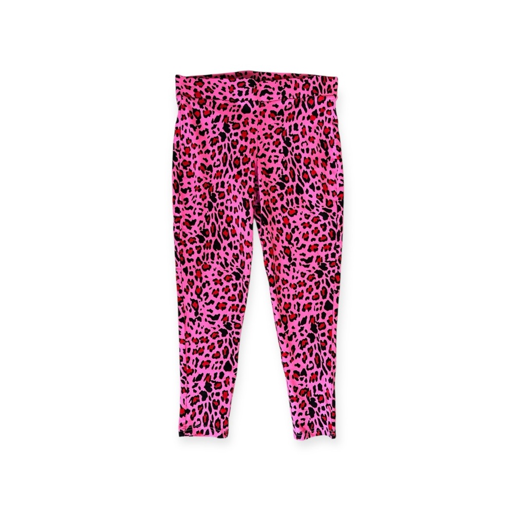 TORRID leggings black pink cheetah pattern casual 1XL